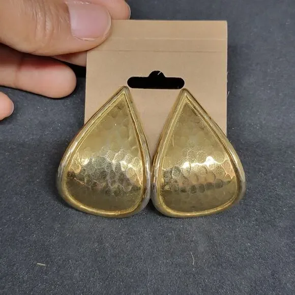 Vintage Large Teardrop Earrings - Picture 6 of 7